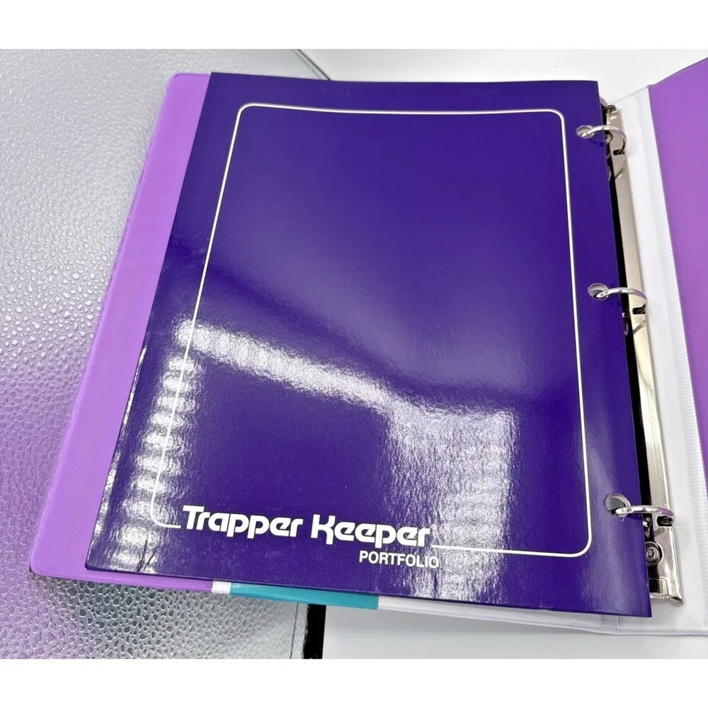 Mead Trapper Keeper Purple Sunset Binder Vintage Inspired 80s 90s Portfolio NEW